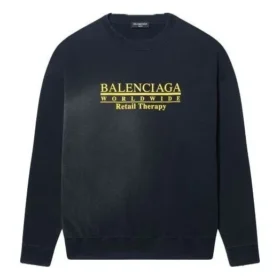 Hanorac cu guler rotund Worldwide Retail Therapy „Washed Black Yellow” 676629TLVA91361 Hanorac cu guler rotund Worldwide Retail Therapy „Washed Black Yellow” 676629TLVA91361