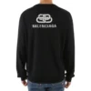 Hanorac cu imprimeu pe spate „Black White” 583117T14394170