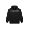 Hanorac cu mâneci lungi pentru bărbați Balenciaga FW21 cu imprimeu logo, negru 600583TIV841070