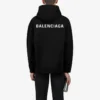 Hanorac cu mâneci lungi pentru bărbați Balenciaga FW21 cu imprimeu logo, negru 600583TIV841070