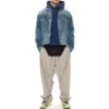 Hanorac pentru bărbați Balenciaga, cu căptușeală din fleece, croi larg, cu glugă și mâneci lungi, albastru 570811TJV854866