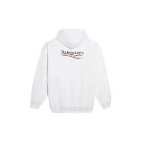 Hanorac pentru bărbați Balenciaga cu logo al Political Campaign, alb, 600583TIV539040 Hanorac pentru bărbați Balenciaga cu logo al Political Campaign, alb, 600583TIV539040