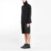 Hanorac pentru bărbați Balenciaga cu logo brodat, fermoar pe jumătate și guler înalt, negru 486144TWK521000