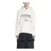 Hanorac pentru bărbați Balenciaga x RuPaul Crossover FW21 cu imprimeu alfabetic, alb cremos 670946TLV569057