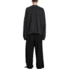 Hanorac rotund cu decupaje, oversized „Black Faded” 762718TPVD91055