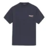 Hanorac unisex cu mânecă scurtă și imprimeu logo, albastru marin 556150TAV444128