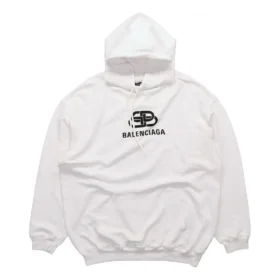 Hanorac unisex din fleece cu imprimeu BB, alb 570811TEV199044 Hanorac unisex din fleece cu imprimeu BB, alb 570811TEV199044