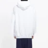 Hanorac unisex din fleece cu imprimeu BB, alb 570811TEV199044