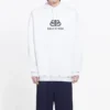Hanorac unisex din fleece cu imprimeu BB, alb 570811TEV199044