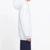 Hanorac unisex din fleece cu imprimeu BB, alb 570811TEV199044