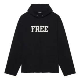 Hanorac unisex FW21 cu inscripție gratuită, negru 661711TKVD41070