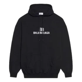 Hanorac unisex FW21 din fleece cu imprimeu logo, mâneci lungi și glugă, negru 600583TKVI81070