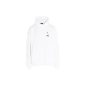 Hanorac unisex oversize cu logo, alb 620973TIV459040