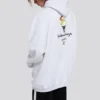 Hanorac unisex oversize cu logo, alb 620973TIV459040