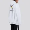 Hanorac unisex oversize cu logo, alb 620973TIV459040