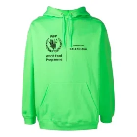 Hanorac unisex SS21 cu imprimeu cu logo-ul Programului Alimentar Mondial, verde 600583TJVK44162