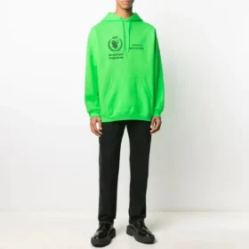 Hanorac unisex SS21 cu imprimeu cu logo-ul Programului Alimentar Mondial, verde 600583TJVK44162