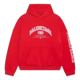 Hanorace Balenciaga cu croială largă „Roșu” 674986TLVJ26441