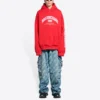 Hanorace Balenciaga cu croială largă „Roșu” 674986TLVJ26441
