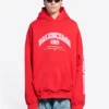 Hanorace Balenciaga cu croială largă „Roșu” 674986TLVJ26441