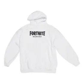 Hanorace Balenciaga x FORTNITE, croială medie, „Alb” 600583TLVO49040