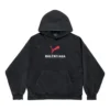 Hanorace Balenciaga x Puma, croială medie, „Black Faded” 767877TTVA41041
