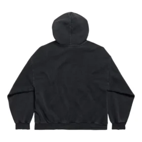 Hanorace Balenciaga x Puma, croială medie, „Black Faded” 767877TTVA41041