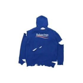Hanorace „Blue” cu imprimeu de Political Campaign distrus 662718T32124691
