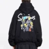 Hanorace bomber căptușit Balenciaga x The Simpsons „Black” 657115TLVG71000