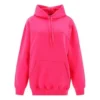 Hanorace clasic cu logo, minimalist, în culori uni, roz 570798THV775630