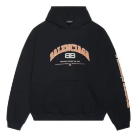 Hanorace cu glugă Balenciaga, croială largă „Black” 674986TLVJ21074 Hanorace cu glugă Balenciaga, croială largă „Black” 674986TLVJ21074