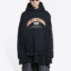 Hanorace cu glugă Balenciaga, croială largă „Black” 674986TLVJ21074