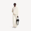 Hanorace cu glugă Balenciaga pentru femei, croială medie, de culoare crem