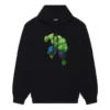 Hanorace cu glugă Balenciaga x Marvel Hulk, croială medie „Negru” 600583TLV581000