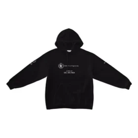 Hanorace cu glugă Balenciaga x WFP, croială medie, „Black” 600583TMVL11070 Hanorace cu glugă Balenciaga x WFP, croială medie, „Black” 600583TMVL11070