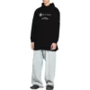 Hanorace cu glugă Balenciaga x WFP, croială medie, „Black” 600583TMVL11070