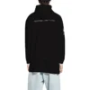 Hanorace cu glugă Balenciaga x WFP, croială medie, „Black” 600583TMVL11070