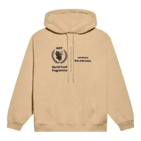 Hanorace cu glugă Balenciaga x World Food Programme, croială medie, „Beige” 600583TJVK49605 Hanorace cu glugă Balenciaga x World Food Programme, croială medie, „Beige” 600583TJVK49605