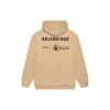 Hanorace cu glugă Balenciaga x World Food Programme, croială medie, „Beige” 600583TJVK49605