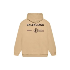 Hanorace cu glugă Balenciaga x World Food Programme, croială medie, „Beige” 600583TJVK49605 Hanorace cu glugă Balenciaga x World Food Programme, croială medie, „Beige” 600583TJVK49605