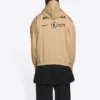 Hanorace cu glugă Balenciaga x World Food Programme, croială medie, „Beige” 600583TJVK49605