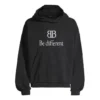 Hanorace cu glugă BB Be Different „Negru Alb” 720406TNVB41070
