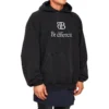 Hanorace cu glugă BB Be Different „Negru Alb” 720406TNVB41070