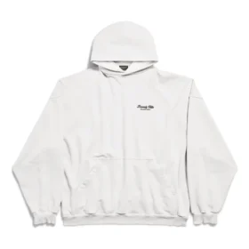 Hanorace cu glugă Beverly Hills Oversized „Off White Black” 739024TQVS73307