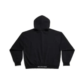 Hanorace cu glugă, croială medie „Black Faded” 742603TOVF39034