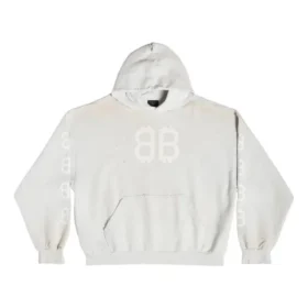 Hanorace cu glugă Crypto, croială medie „Off White” 742603TOVU7