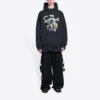 Hanorace cu glugă din bumbac Balenciaga x THE SIMPSONS, croială largă „Black” 674986TLVG81000
