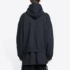 Hanorace cu glugă din bumbac Balenciaga x THE SIMPSONS, croială largă „Black” 674986TLVG81000