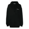 Hanorace cu glugă din bumbac cu logo SS21, negru 578135TJV851070