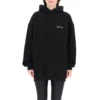 Hanorace cu glugă din bumbac cu logo SS21, negru 578135TJV851070